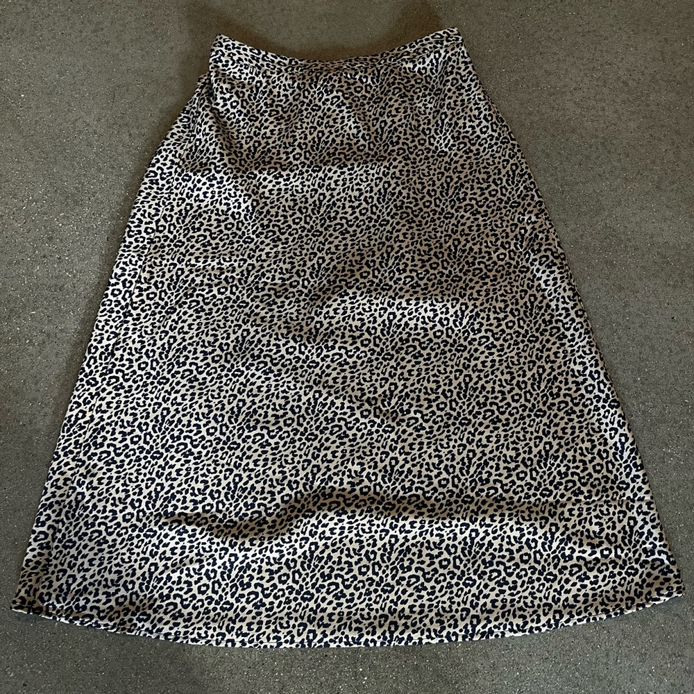 J. Crew Silky Skirt in Leopard Print